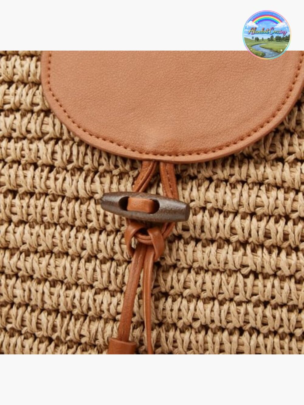 Hand-woven Straw Shoulder Bag Large Woven Beach Tote Purse Top Handle with - Picture 4 of 7